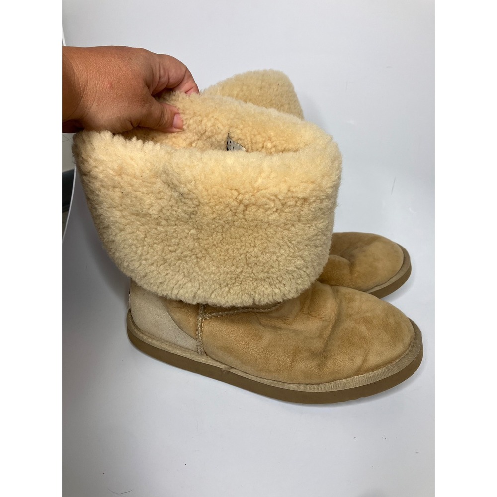 UGG Classic Tall 5815 Boots Women Size 10 Chestnut Tan Good Suede Shearling